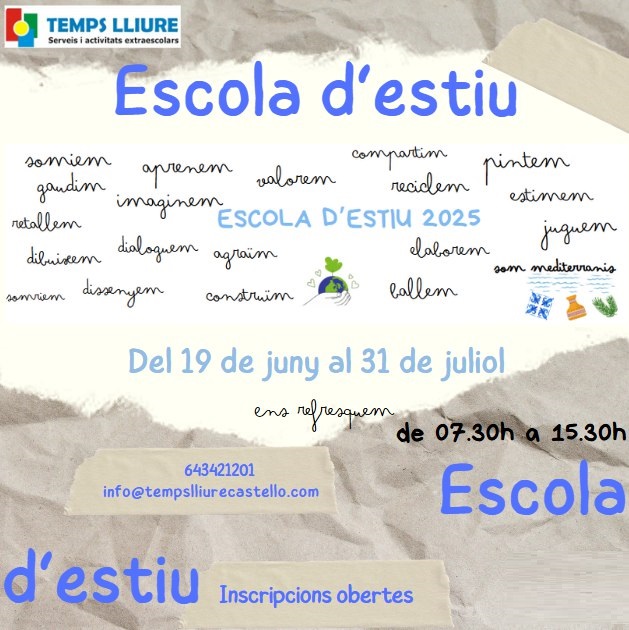escoleta estiu juliol